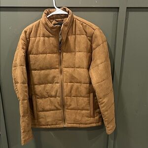Banana Republic Men's suede Brown Puffer Jacket